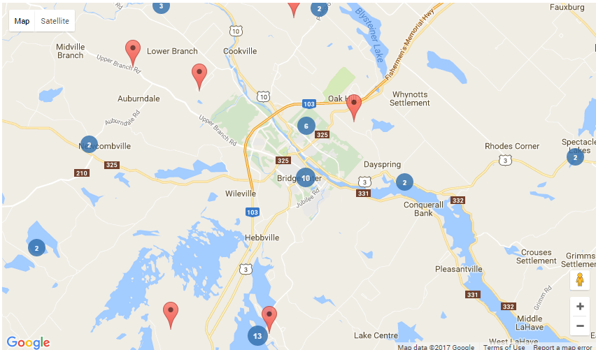 listing map